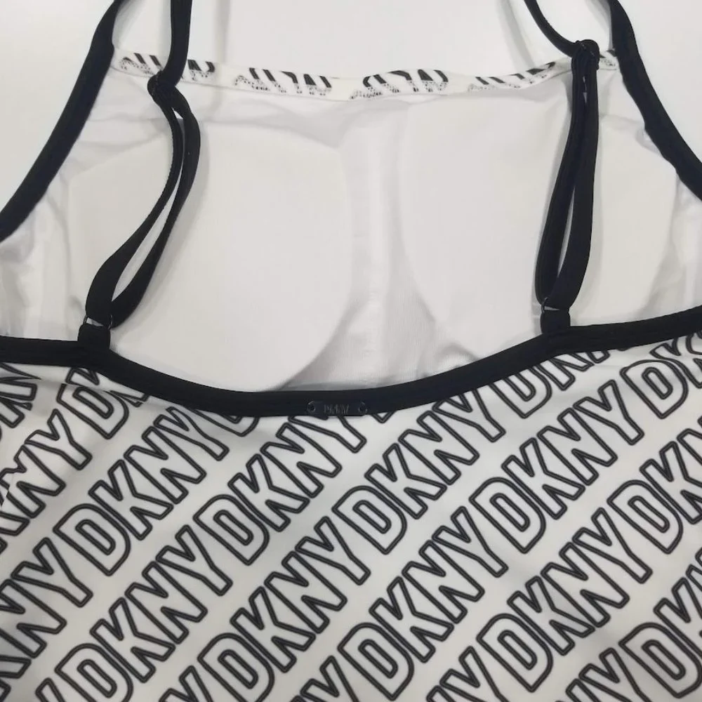 DKNY  Logo-Print One-Piece Swimsuit Size Medium - Picture 7 of 9